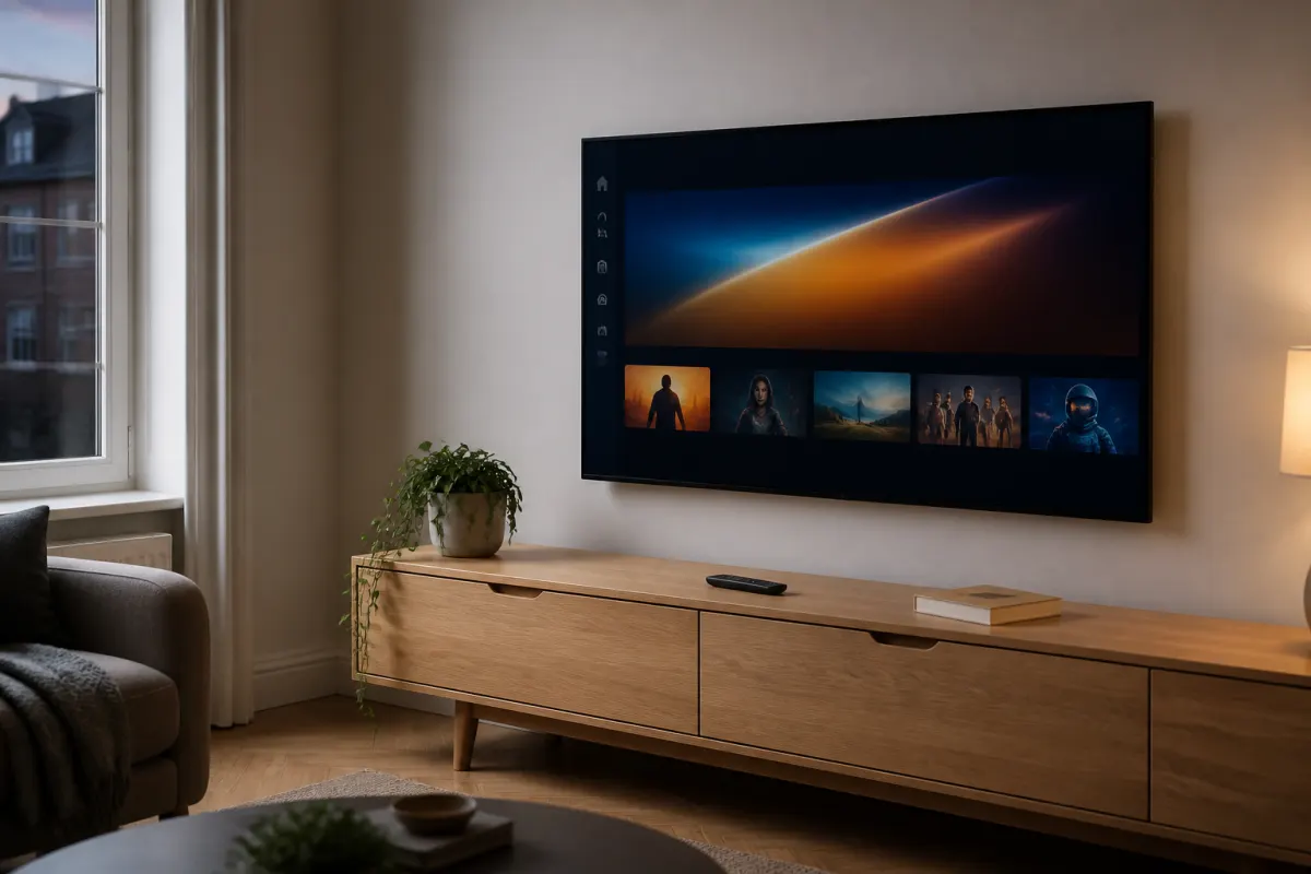 Living room TV ready for Trex IPTV setup